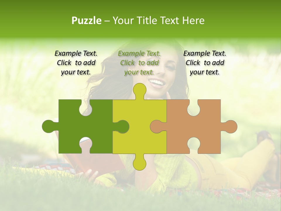 Girl Cheerful Pretty PowerPoint Template