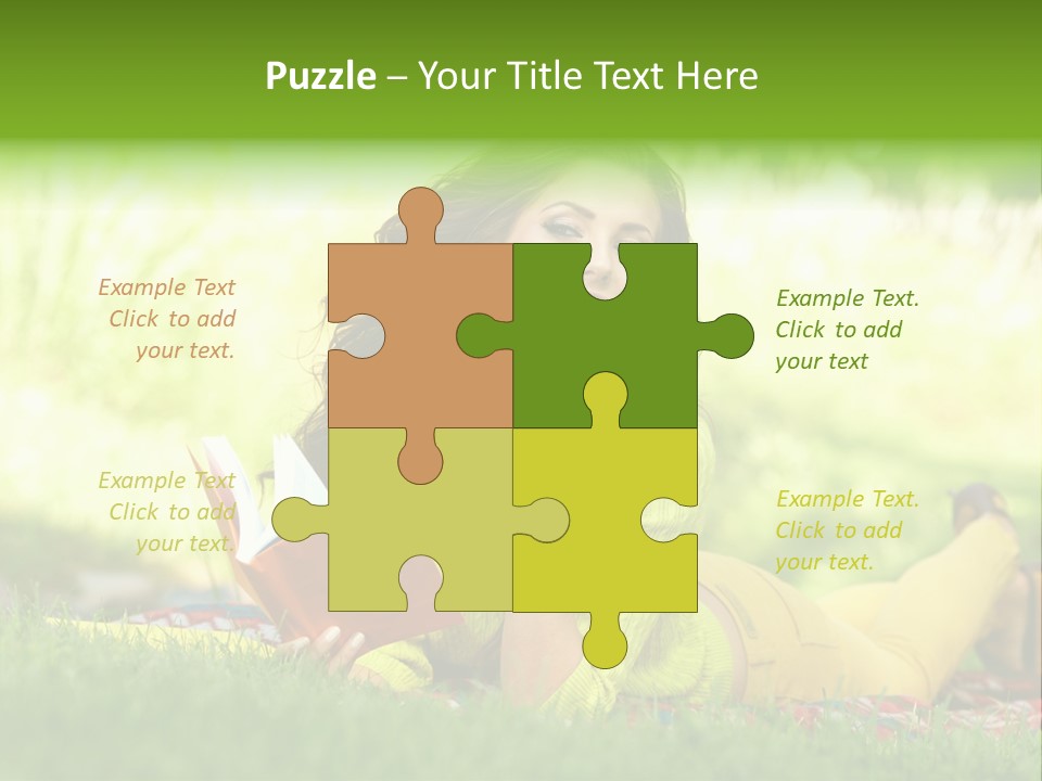 Girl Cheerful Pretty PowerPoint Template