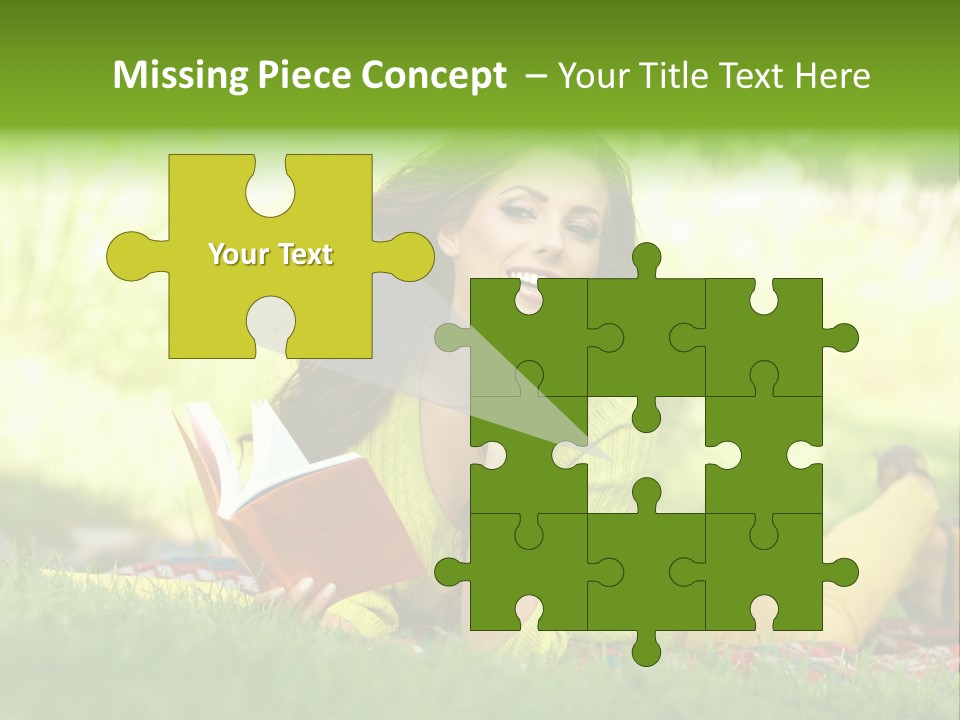 Girl Cheerful Pretty PowerPoint Template