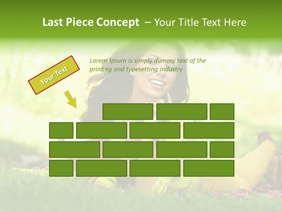 Girl Cheerful Pretty PowerPoint Template