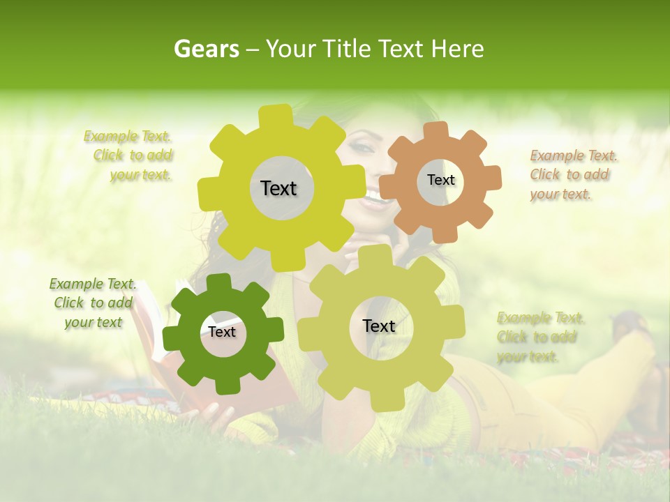 Girl Cheerful Pretty PowerPoint Template