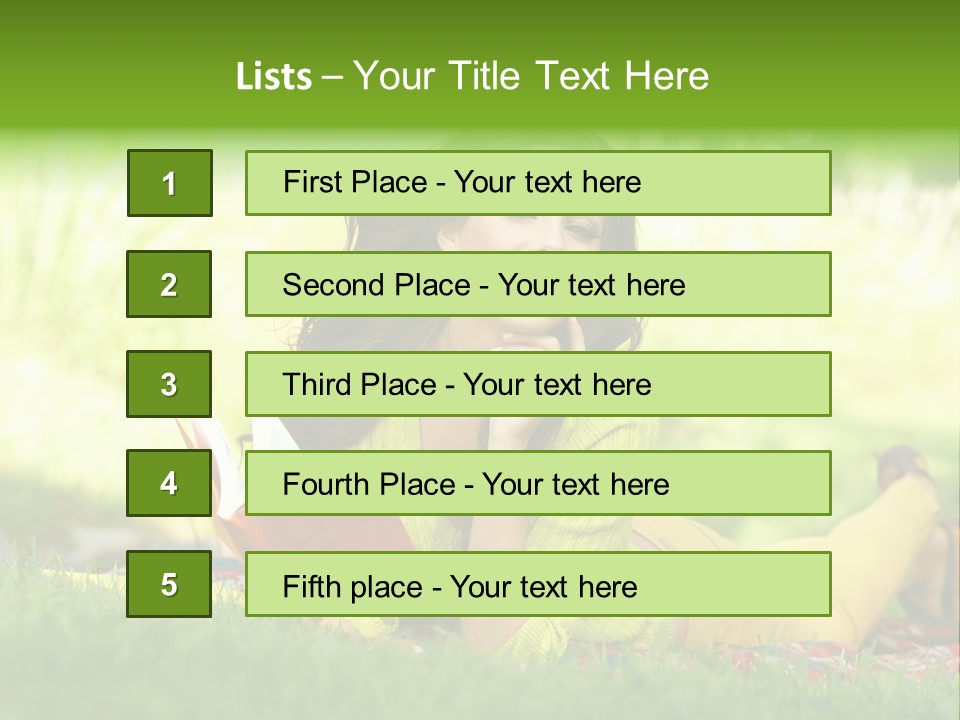 Girl Cheerful Pretty PowerPoint Template