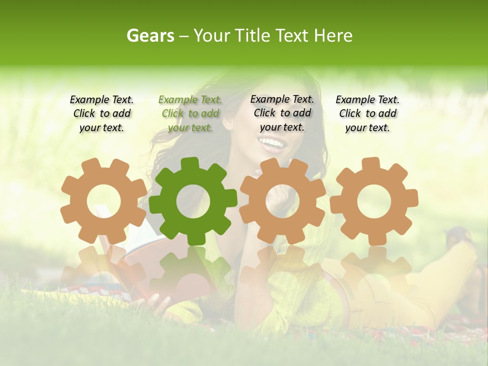 Girl Cheerful Pretty PowerPoint Template