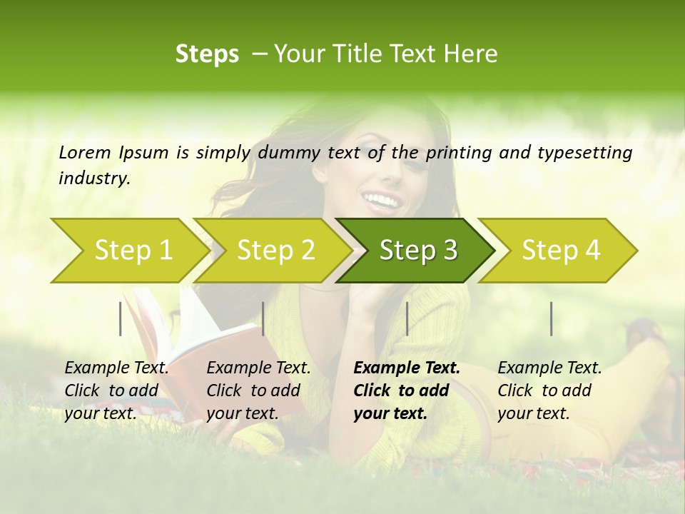 Girl Cheerful Pretty PowerPoint Template