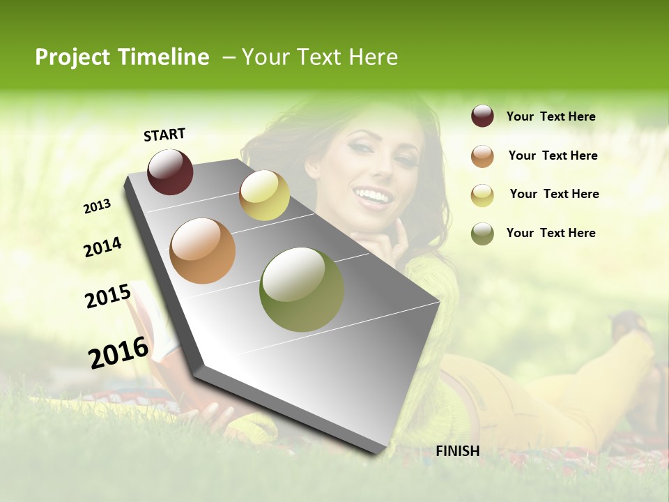 Girl Cheerful Pretty PowerPoint Template