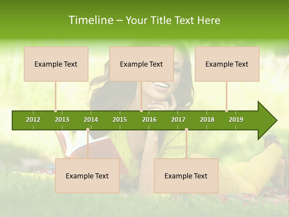 Girl Cheerful Pretty PowerPoint Template