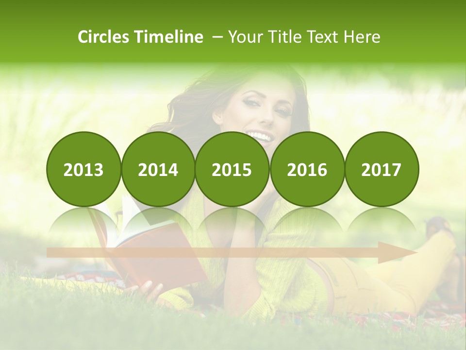 Girl Cheerful Pretty PowerPoint Template