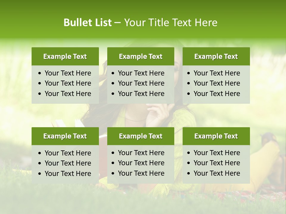 Girl Cheerful Pretty PowerPoint Template