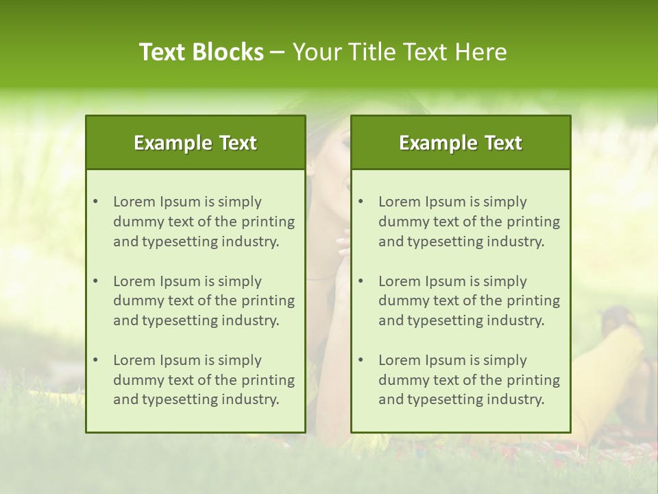 Girl Cheerful Pretty PowerPoint Template