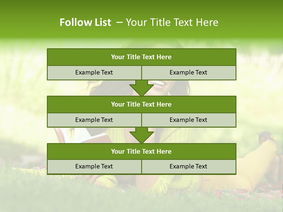 Girl Cheerful Pretty PowerPoint Template