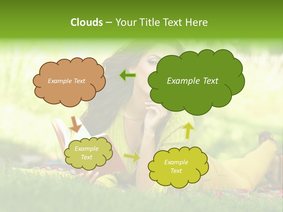 Girl Cheerful Pretty PowerPoint Template