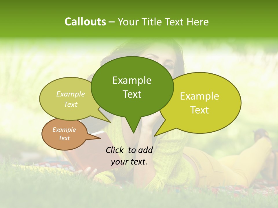 Girl Cheerful Pretty PowerPoint Template