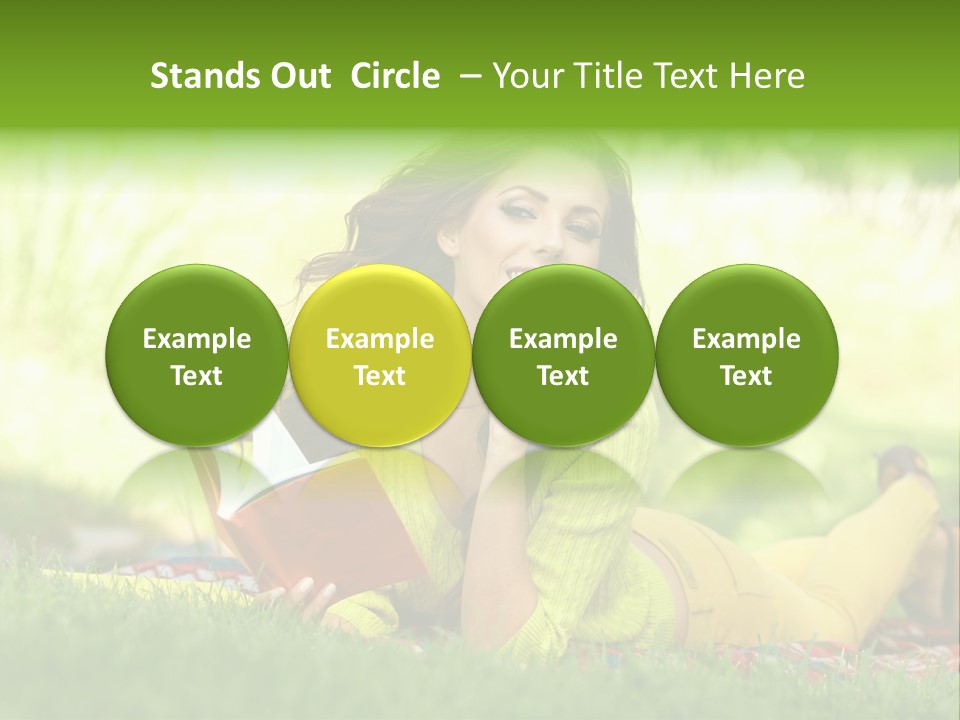 Girl Cheerful Pretty PowerPoint Template