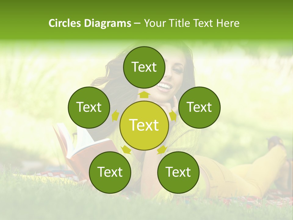 Girl Cheerful Pretty PowerPoint Template