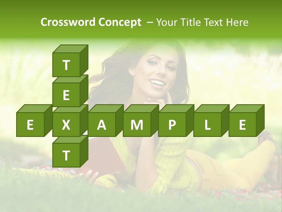 Girl Cheerful Pretty PowerPoint Template