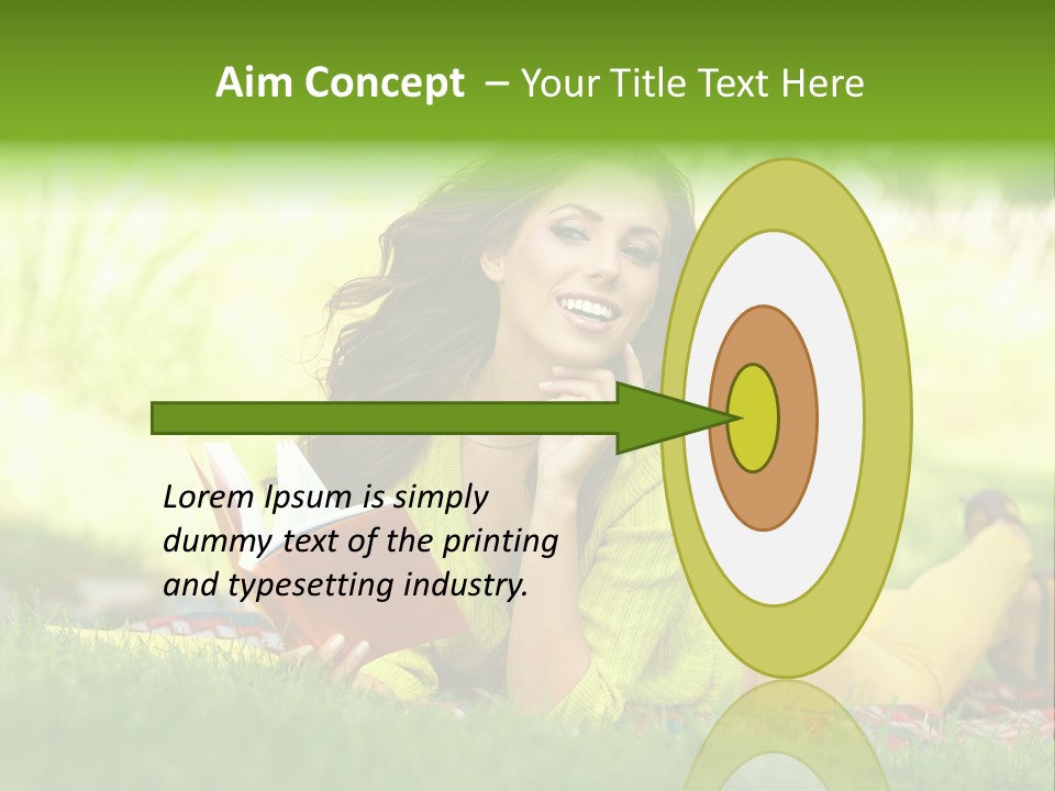 Girl Cheerful Pretty PowerPoint Template