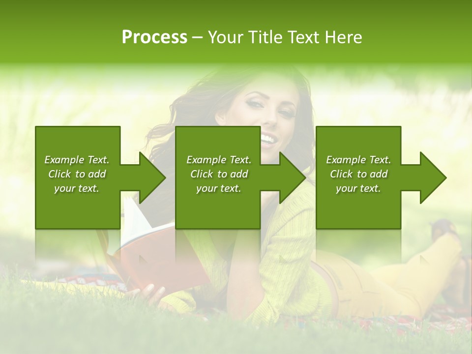 Girl Cheerful Pretty PowerPoint Template