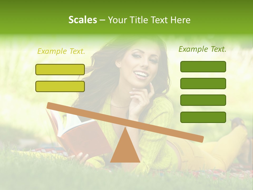 Girl Cheerful Pretty PowerPoint Template