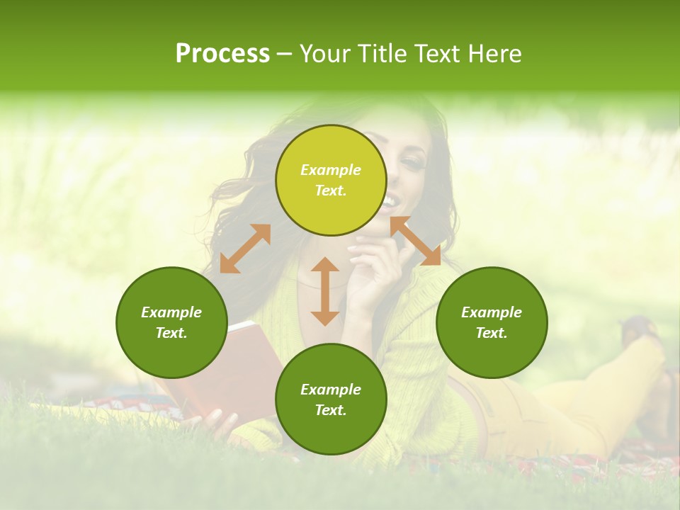 Girl Cheerful Pretty PowerPoint Template