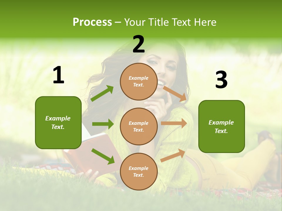 Girl Cheerful Pretty PowerPoint Template