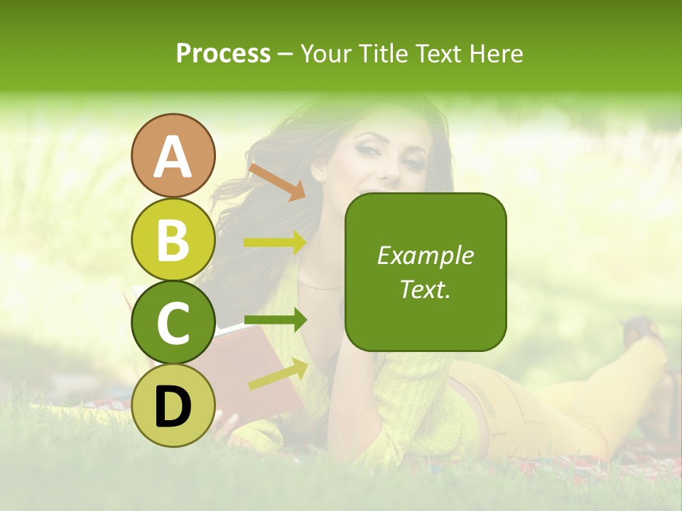 Girl Cheerful Pretty PowerPoint Template