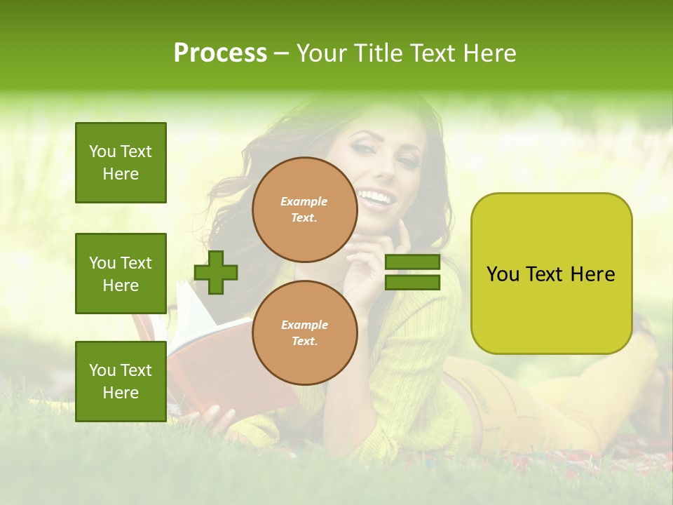 Girl Cheerful Pretty PowerPoint Template