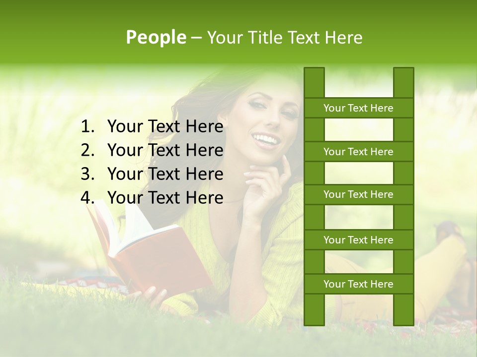 Girl Cheerful Pretty PowerPoint Template