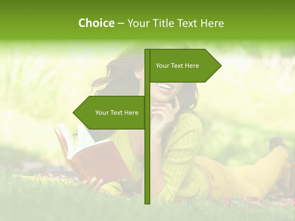 Girl Cheerful Pretty PowerPoint Template