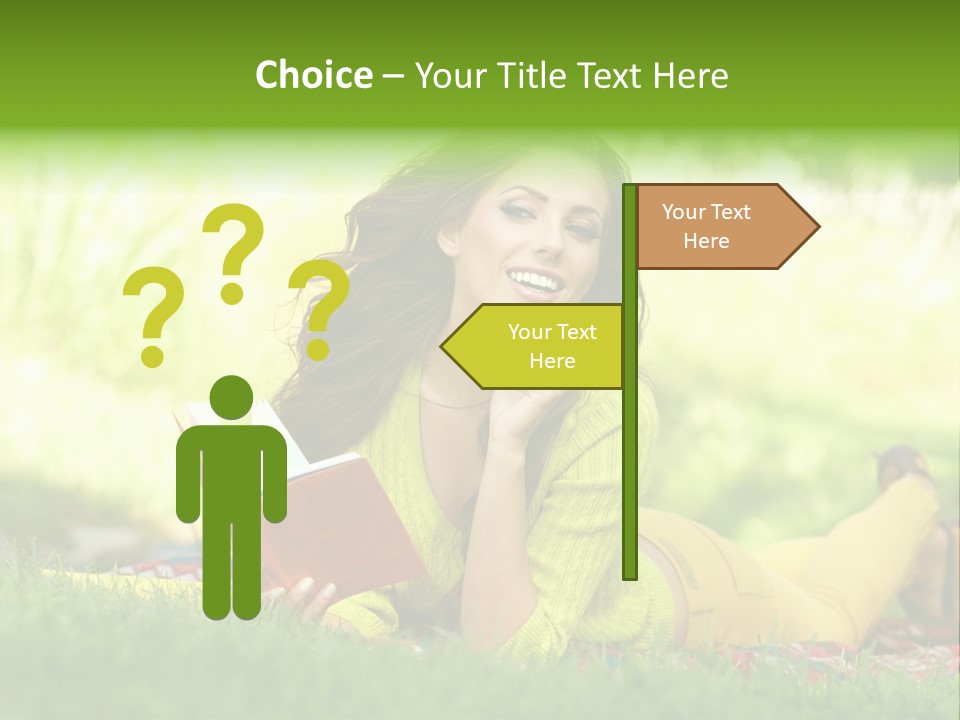 Girl Cheerful Pretty PowerPoint Template