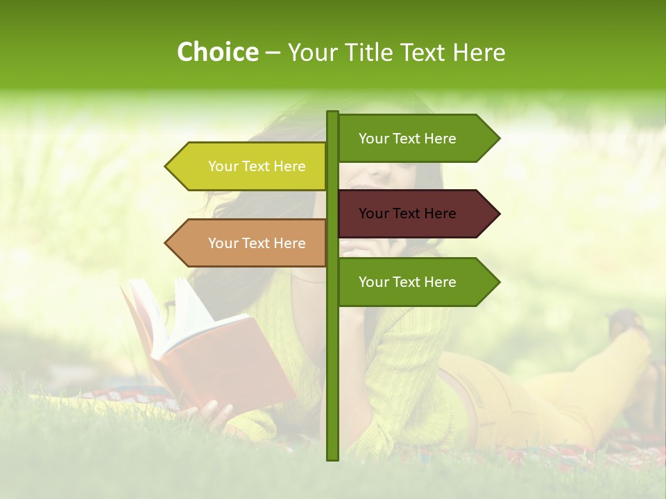 Girl Cheerful Pretty PowerPoint Template