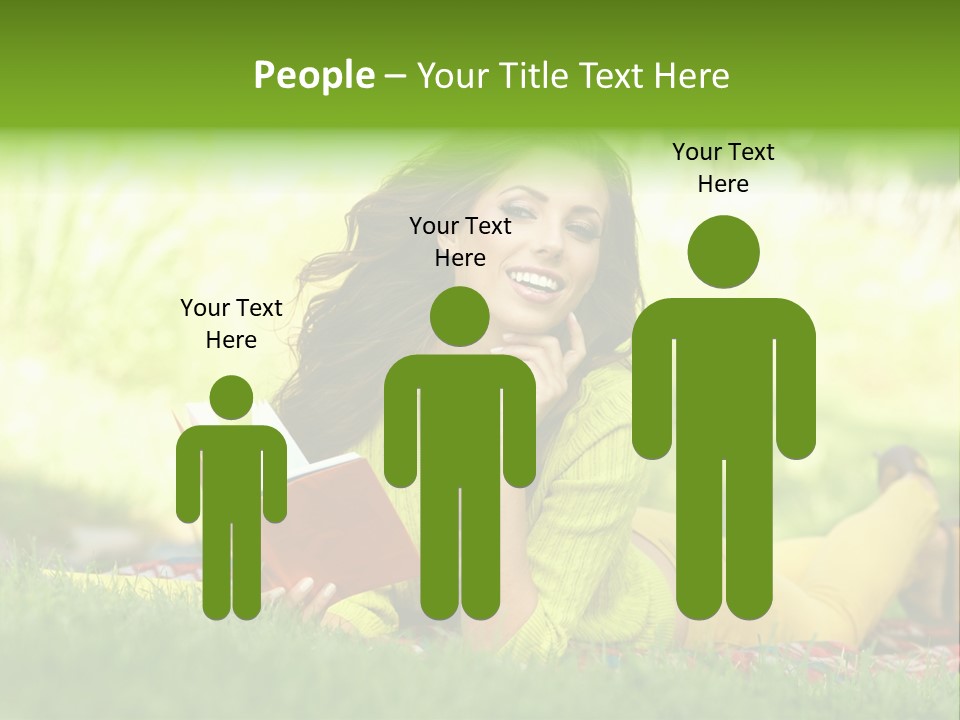 Girl Cheerful Pretty PowerPoint Template