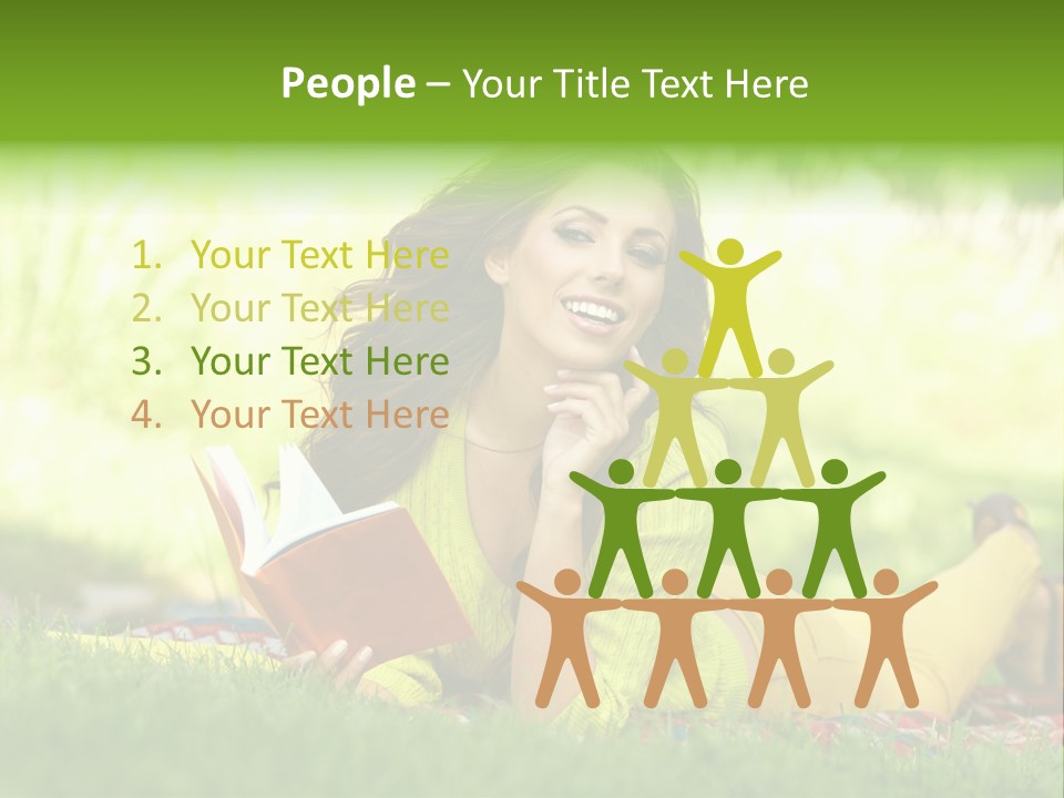 Girl Cheerful Pretty PowerPoint Template