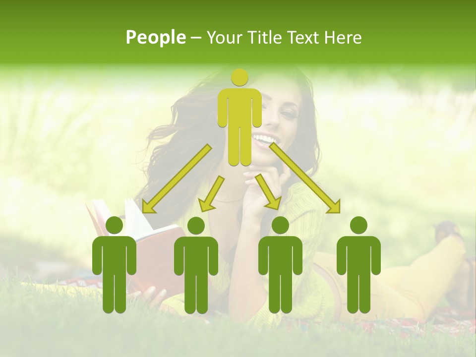 Girl Cheerful Pretty PowerPoint Template