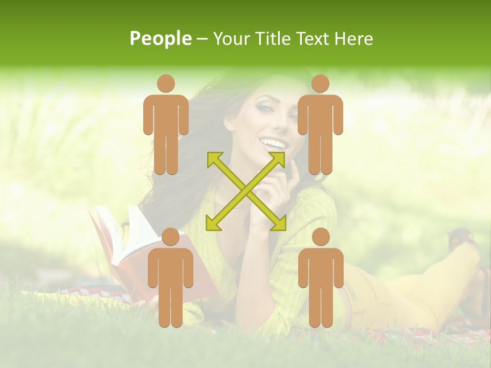 Girl Cheerful Pretty PowerPoint Template