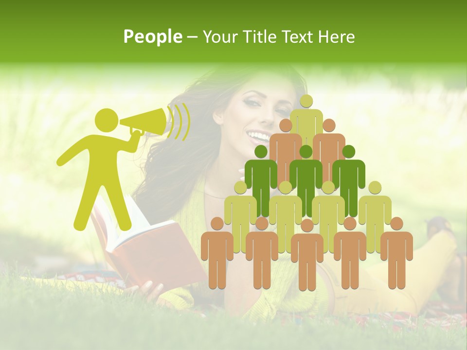 Girl Cheerful Pretty PowerPoint Template