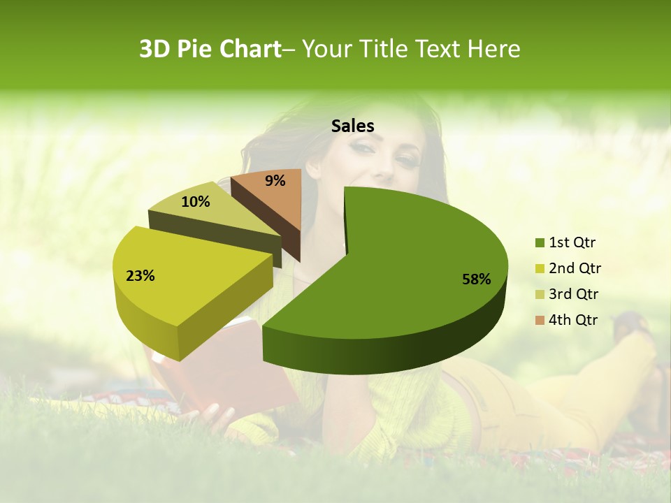 Girl Cheerful Pretty PowerPoint Template