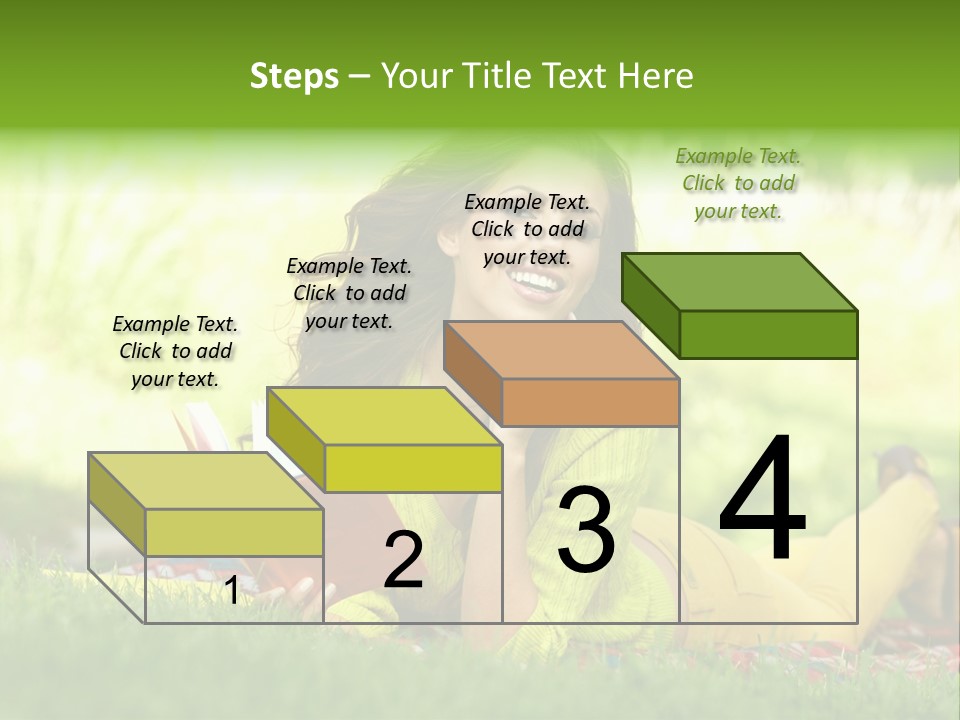 Girl Cheerful Pretty PowerPoint Template