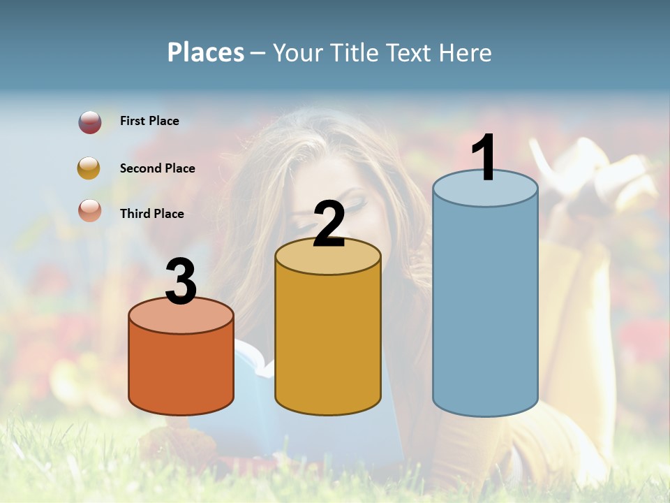 Attractive Park Woman PowerPoint Template