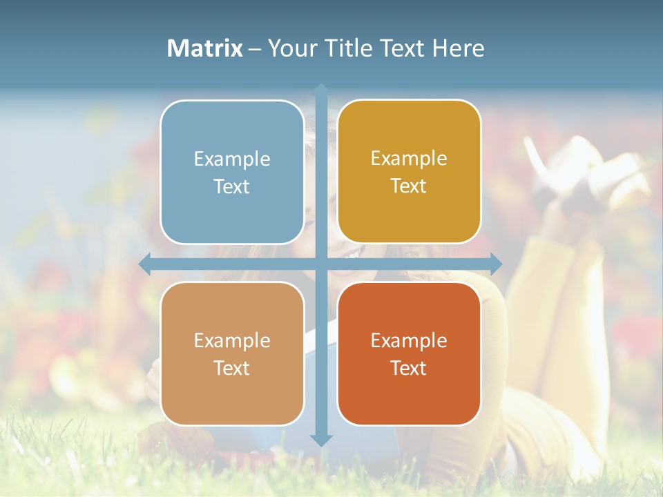 Attractive Park Woman PowerPoint Template