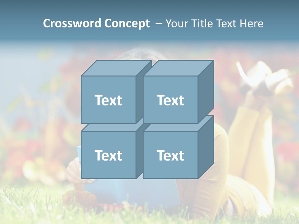 Attractive Park Woman PowerPoint Template