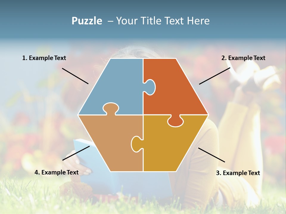 Attractive Park Woman PowerPoint Template