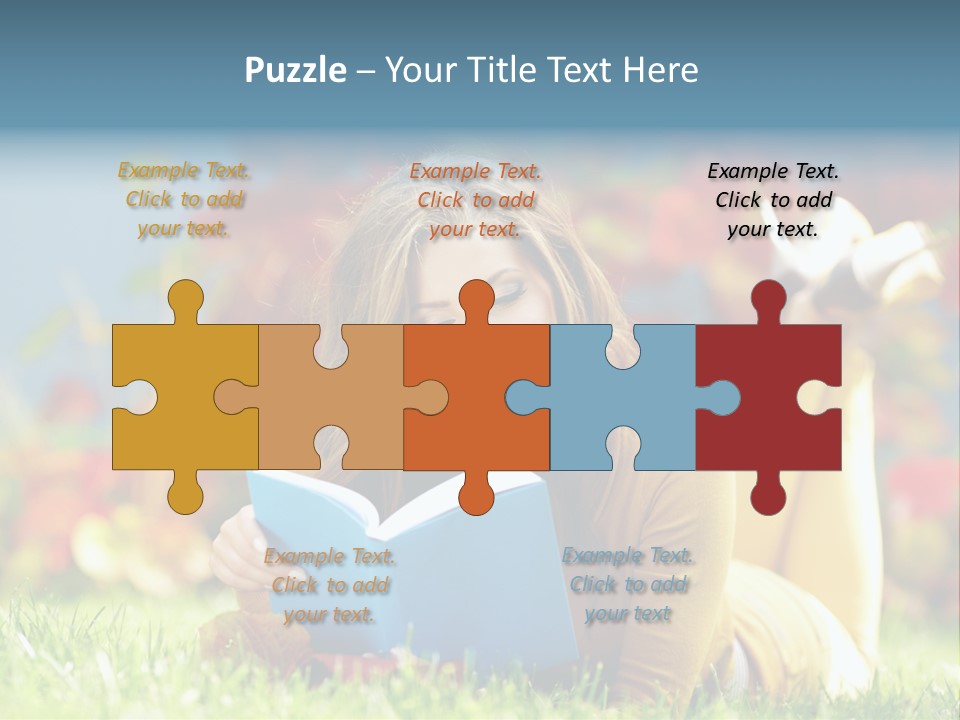 Attractive Park Woman PowerPoint Template