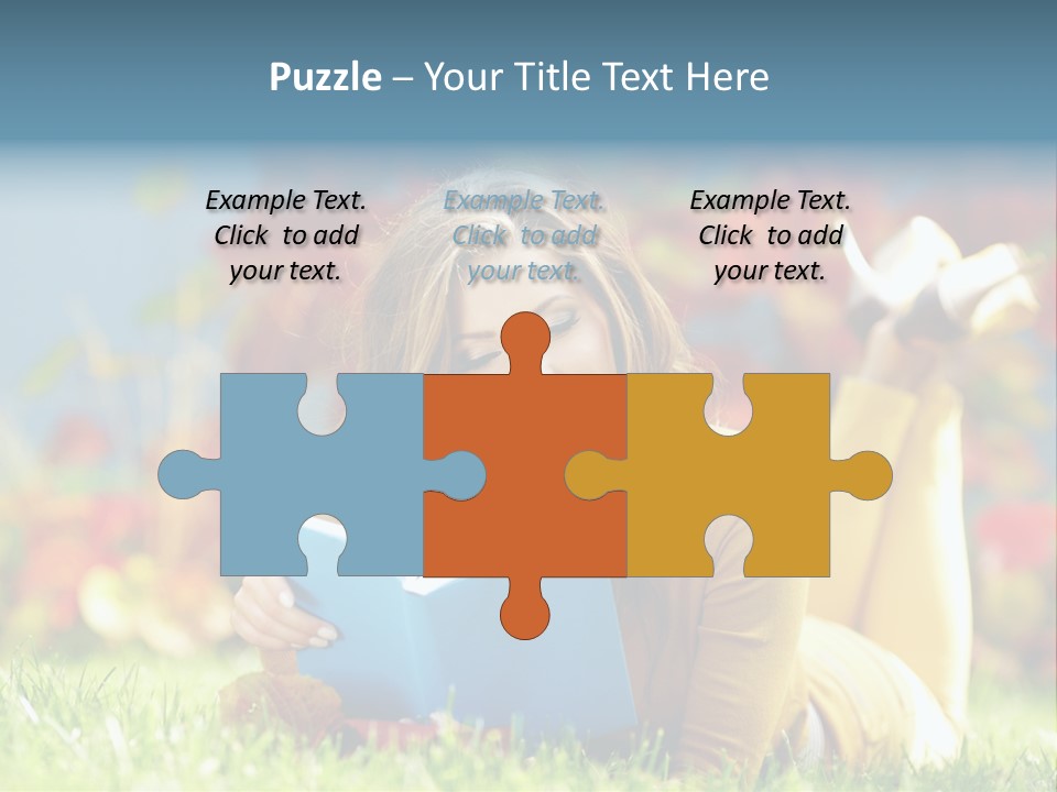 Attractive Park Woman PowerPoint Template