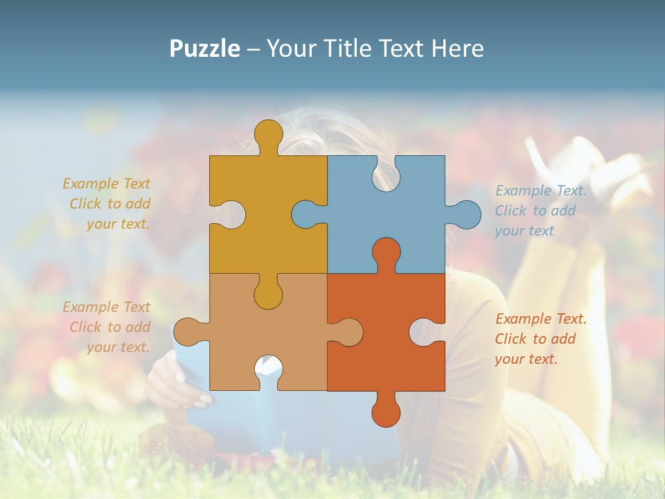 Attractive Park Woman PowerPoint Template