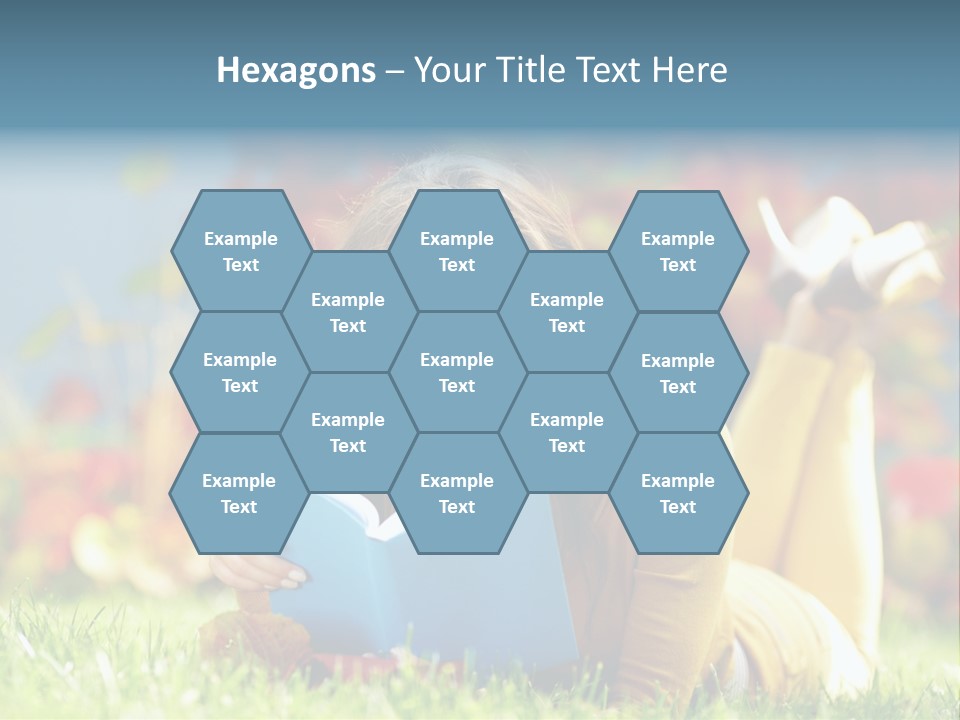 Attractive Park Woman PowerPoint Template