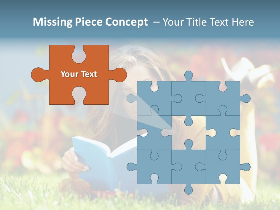 Attractive Park Woman PowerPoint Template