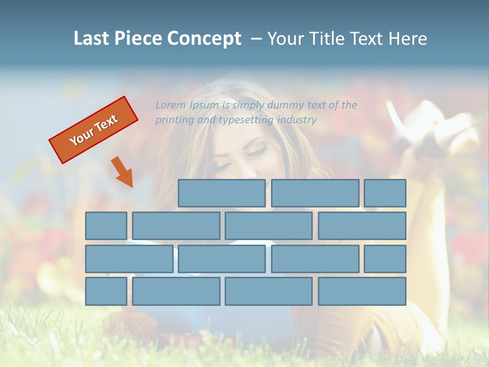 Attractive Park Woman PowerPoint Template