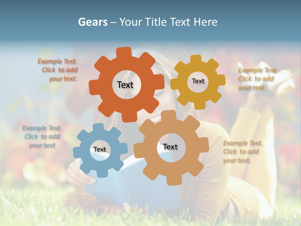 Attractive Park Woman PowerPoint Template