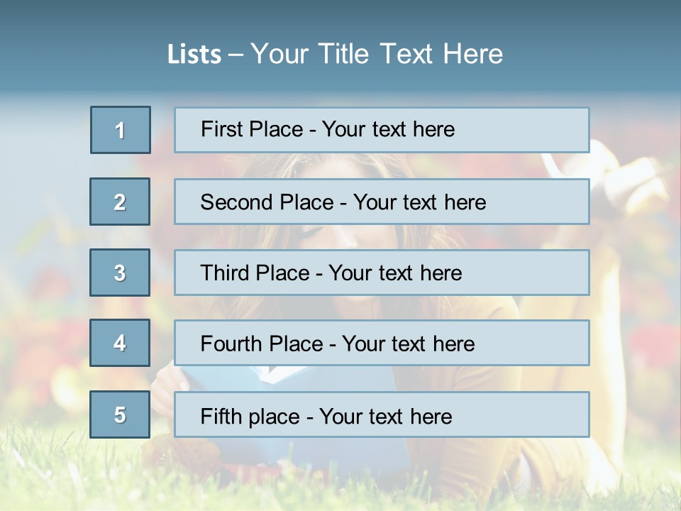 Attractive Park Woman PowerPoint Template