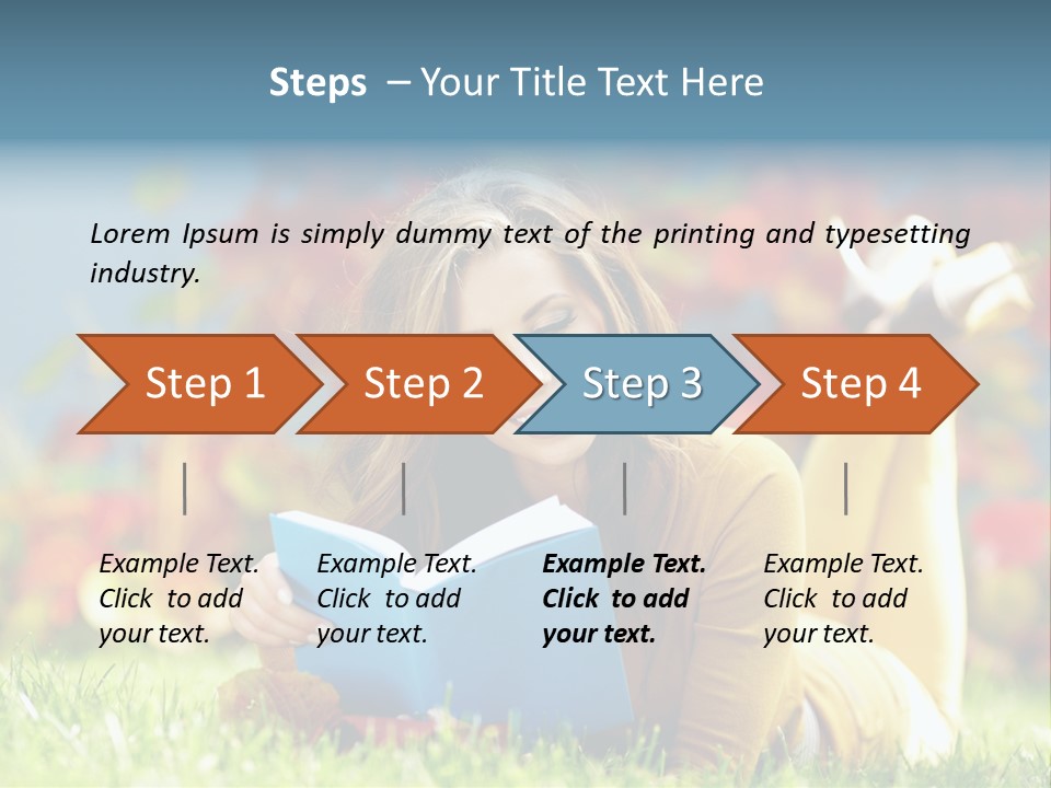 Attractive Park Woman PowerPoint Template